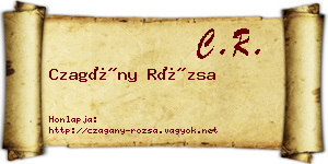 Czagány Rózsa névjegykártya